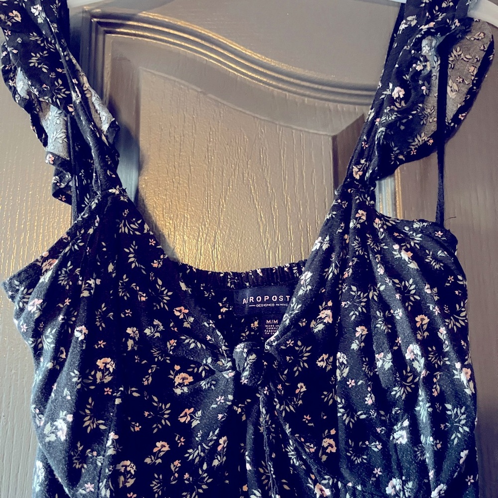 Aero black dress with little flowers